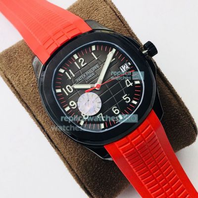 ZF Swiss 324 SC Patek Philippe Aquanaut 5167 Replica Watch Grey Dial Red Rubber